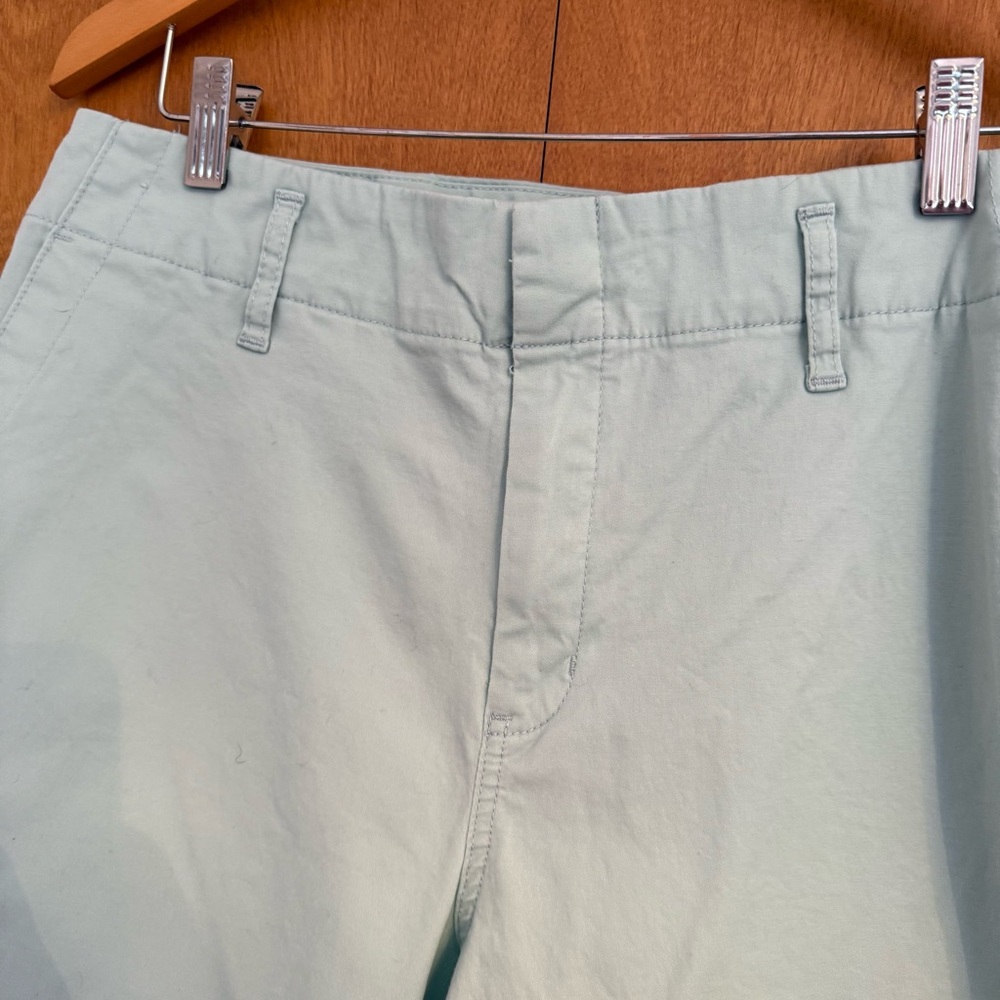 Mint Green Straight Leg Chino Pants | Lightweight Cotton Twill | Mid Rise